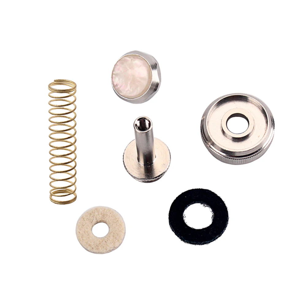 

6 Pcs/Set Small Accessories Finger Button with Spring Cap Buttons Trumpet Repair Part Valve