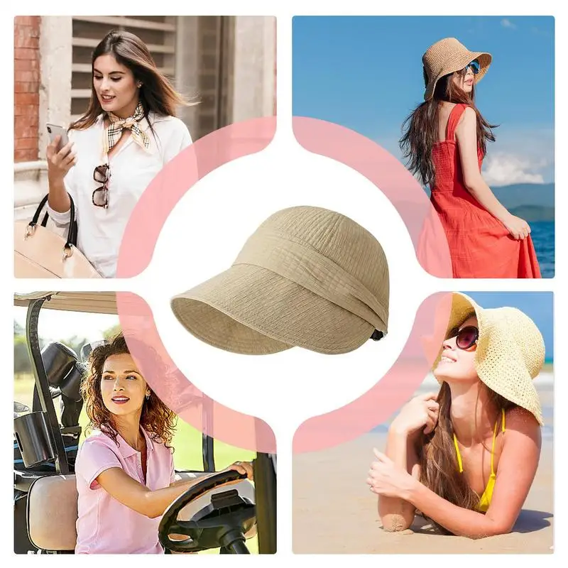 UV Hat Adjustable Fishing Hat Breathable Foldable Headgear For Hiking Beach Vacation Camping Gardening Fishing Golf Boating