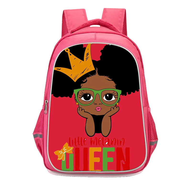 New Girls School Backpack Little Black Girl Magic Melanin Print  Primary School Bags 6-10 Years Children Bookbag Kids Satchel