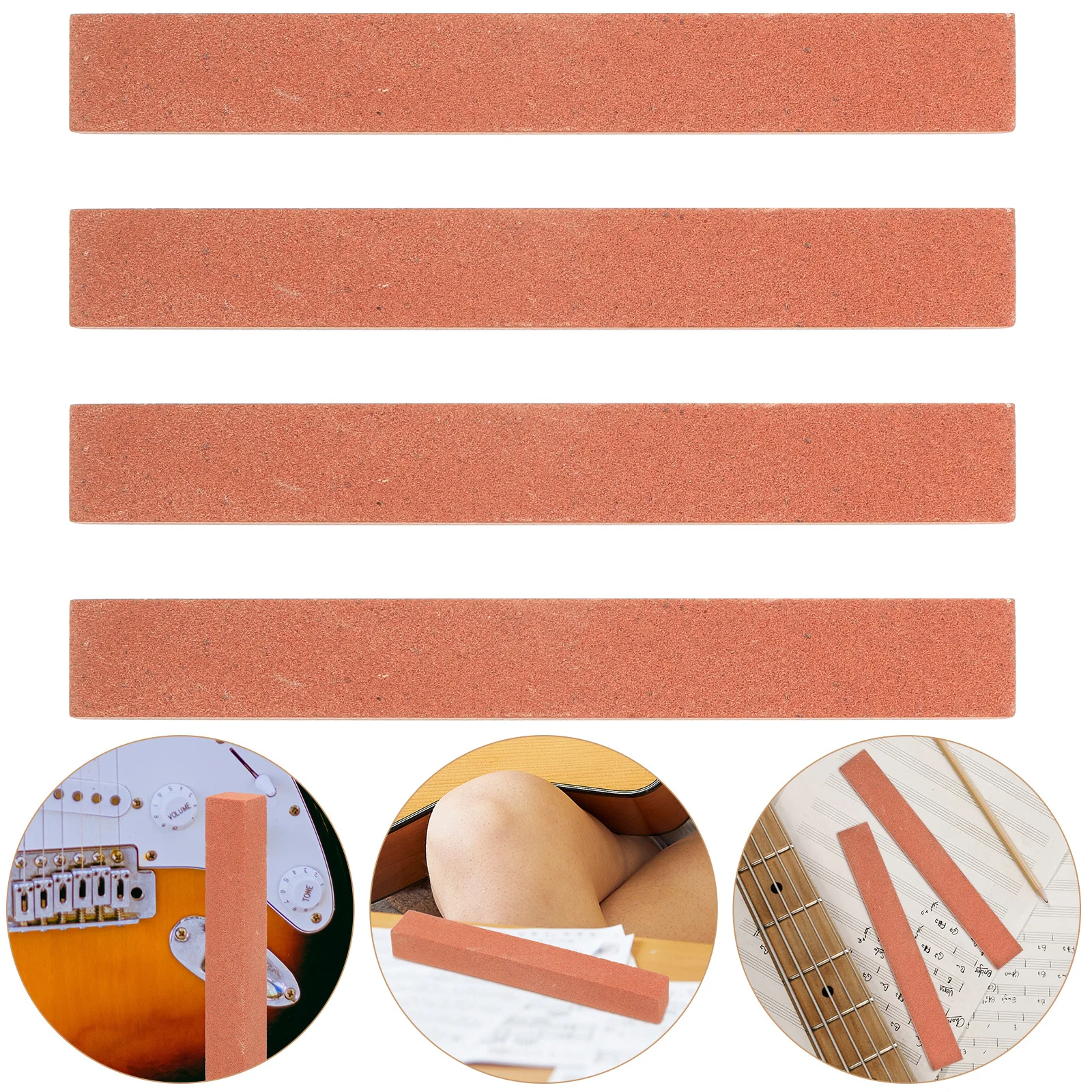 

4Pcs Professional Guitar Bridge Polishing Stone Compact Guitar Repair Tool for Regular Maintenance and Outdoor Use