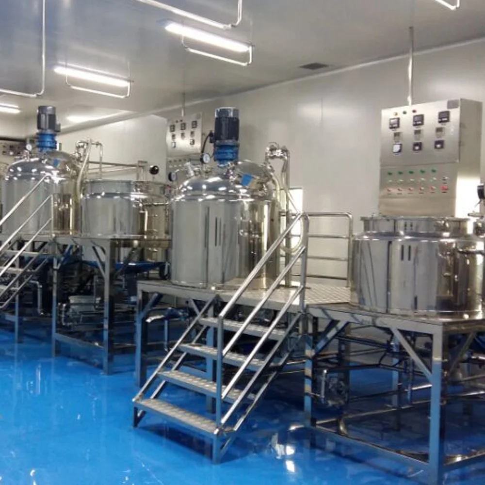 Cosmetic Viscosity Cream Paste Vacuum Emulsifying Mixer Homogenizer Machine Production Equipment for Making Mayonnaise Ketchup