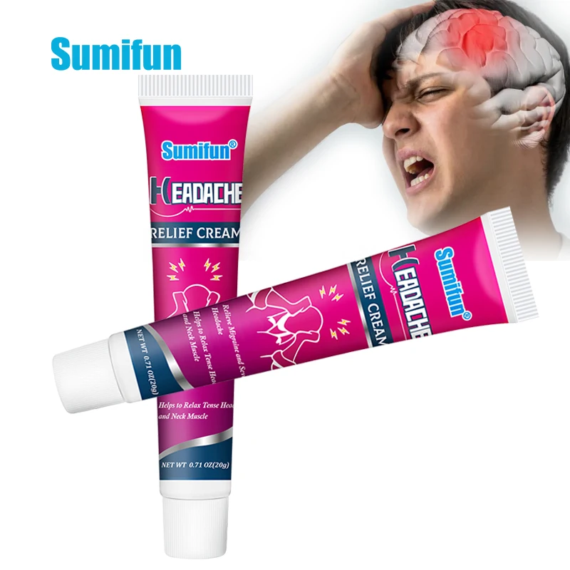 Sumifun 20グラム脳リンギング頭痛クリーム不眠症めまいクリーム緩和神経めまい軟膏片頭痛ヘッド鎮痛