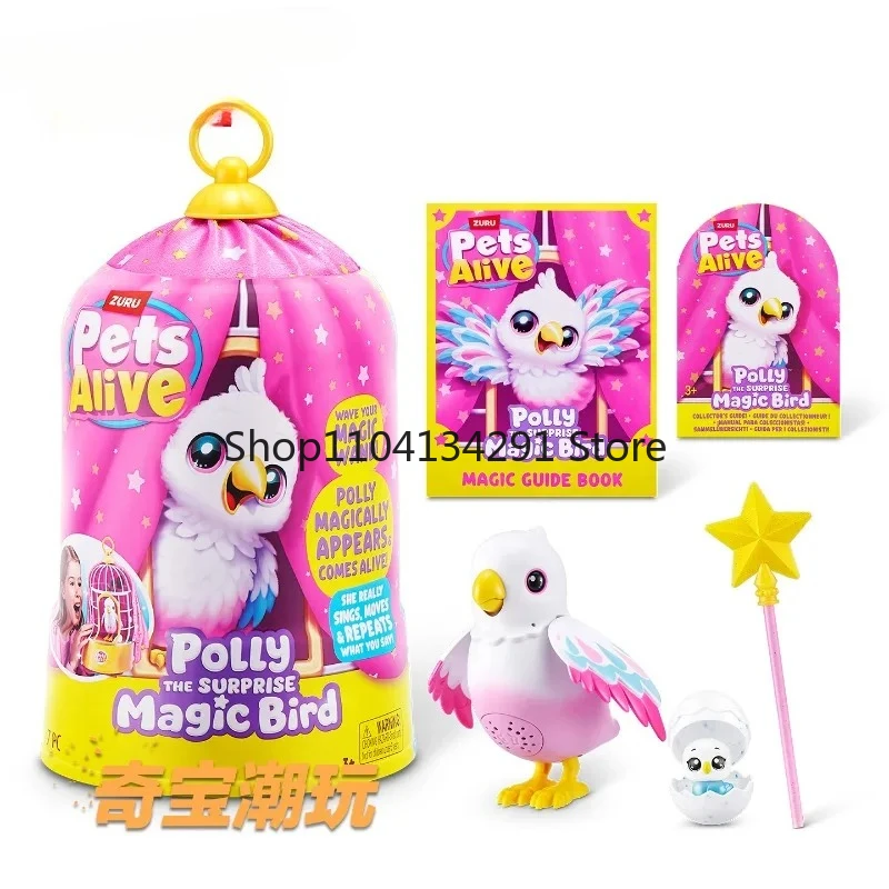

Zuru Pet Magic Polly Bird электронная говорящая кукла реактивная интерактивная игрушка для девочек возрастное чувство производства звука фестиваль подарок