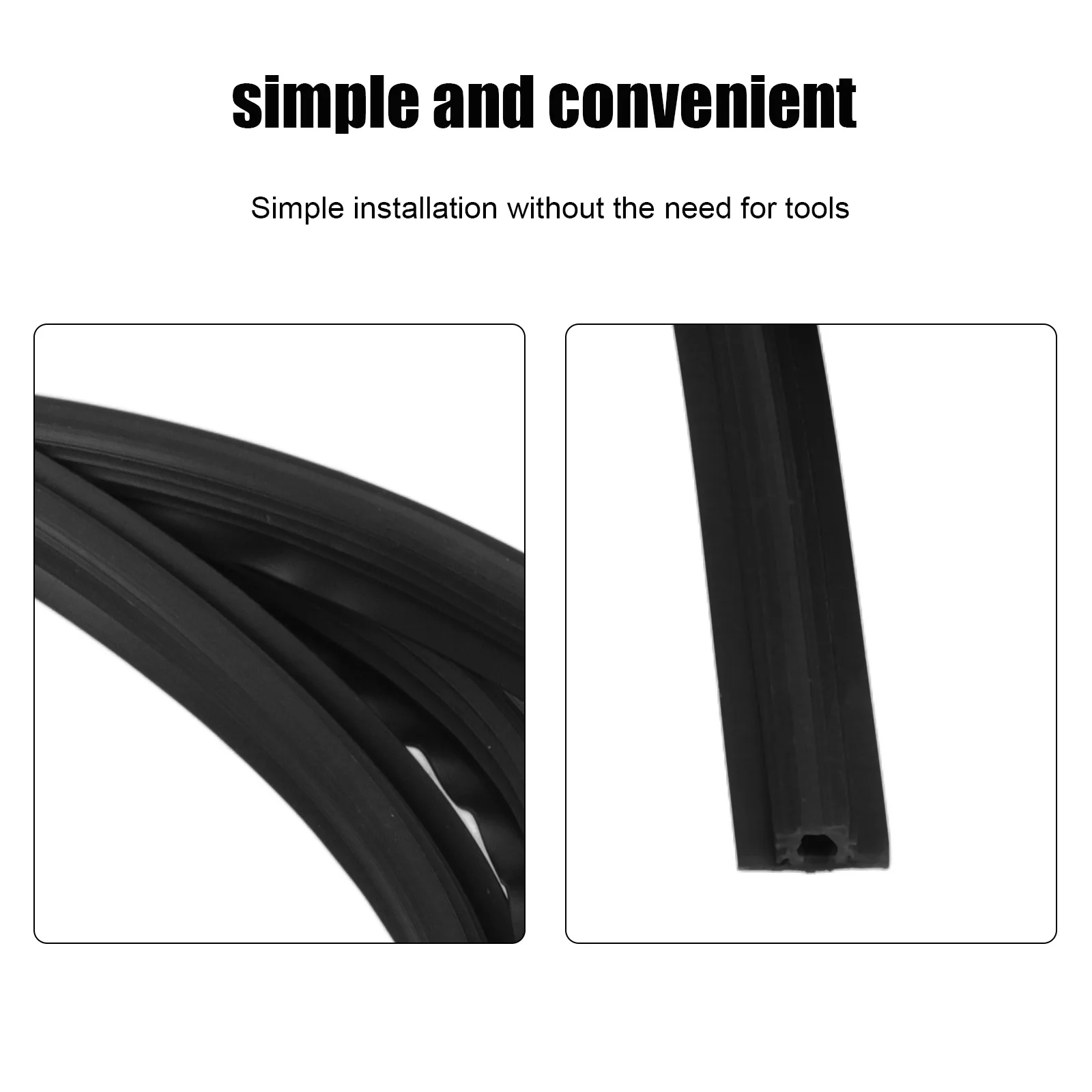 3 PCS Seal Car Soundproof Strip Dashboard Soundproofing for Windshield Protector