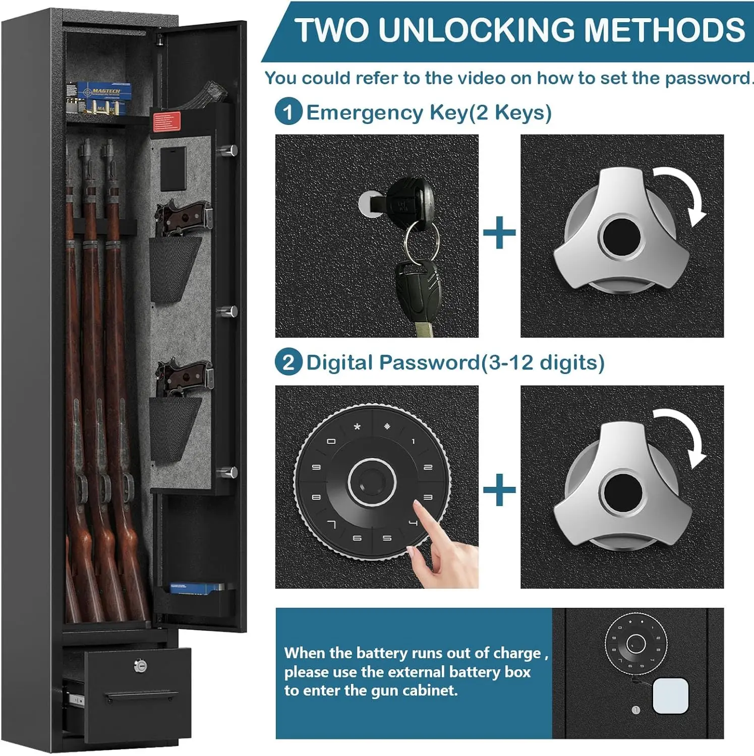 4 Gun Safety Solutions: Cabinet & Safes for Home Rifles & Pistols - Digital