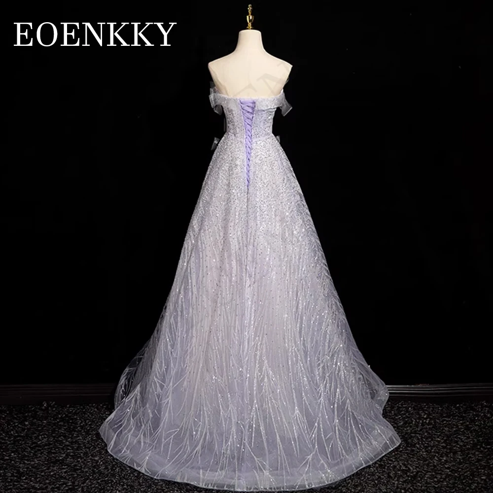 Robe de Soirée sans Bretelles pour Femme, Tenue Éducative Dos aux, en Tulle, avec Nministériels d et Paillettes, Ligne A, pour Mariage Robe de soirée sans bretelles à perles étincelantes  Robe de soirée de mariage sans