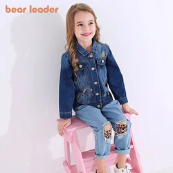 Bear Leader Denim Children 's Chothing New Kid Spring Coats Casual Kids Girls Animal Rainbow Outerwear Girl Unicorn Jean Jacket