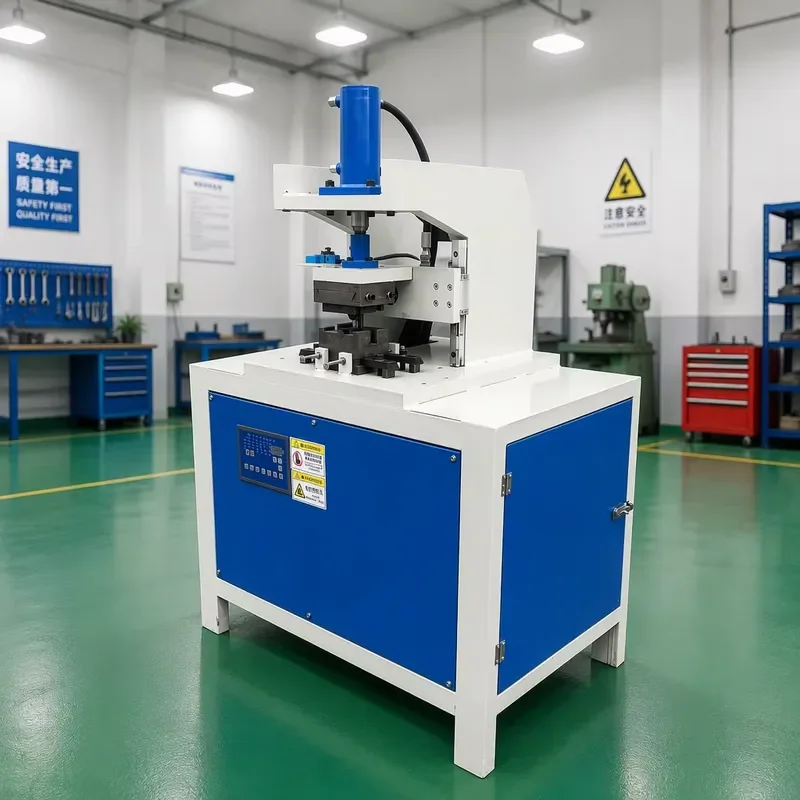 CE Certification Double Station Hydraulic Angle Notcher Square Tube 45° V Notch Cutting Machine for Fence Door Frame