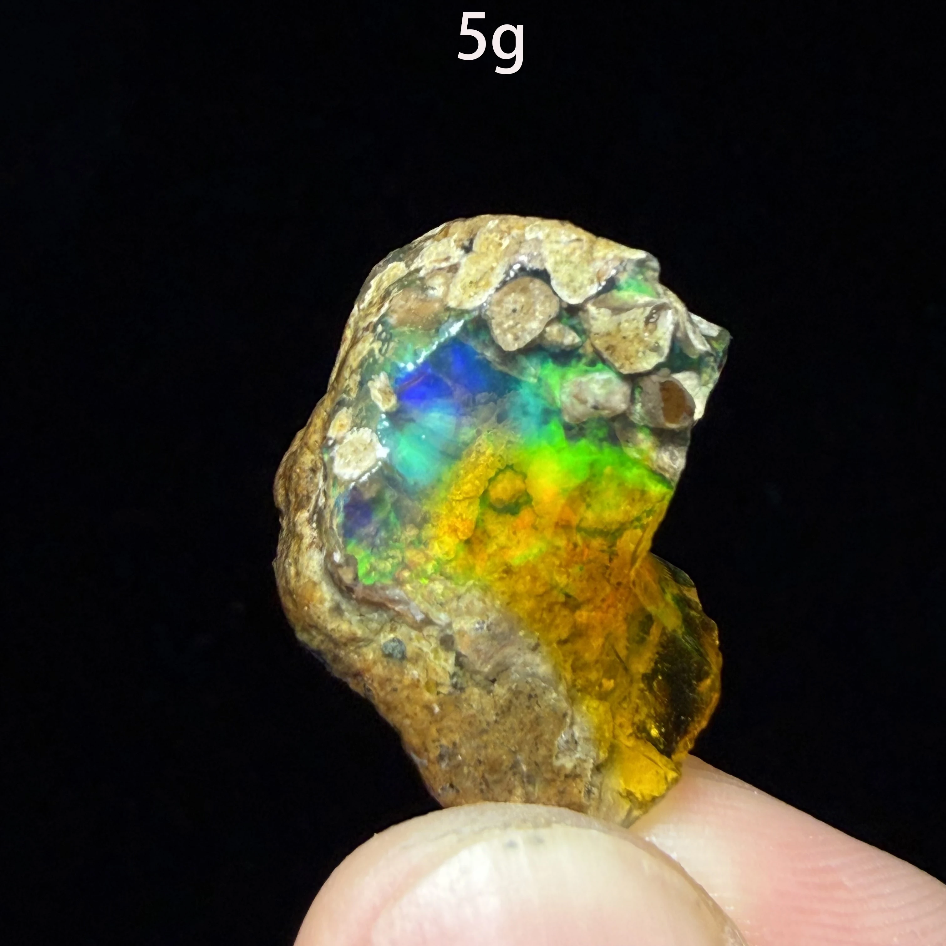 Ethiopia Colorful OpalNatural Mineral Healing Stone Crystals Gemstone - Water Activation & Light Emitting A2-2-12