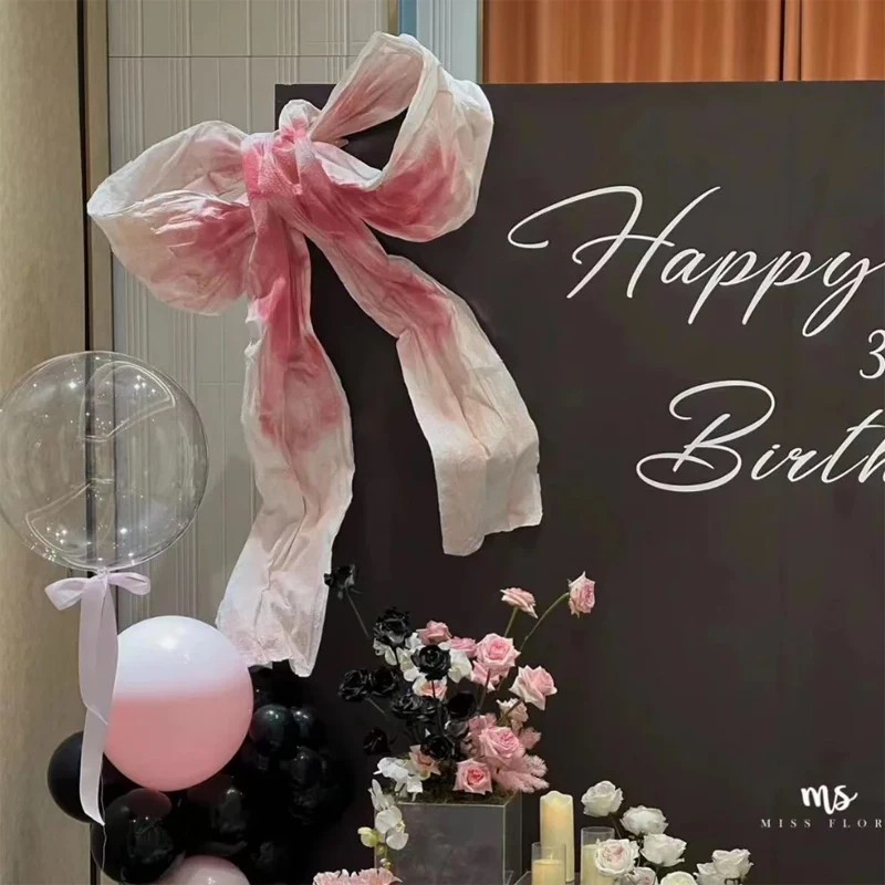 Wedding Paper Art Streamers Modeling Bowknot Paper Flowers Wedding Background Decoration Party Event Stage Window Display Layout