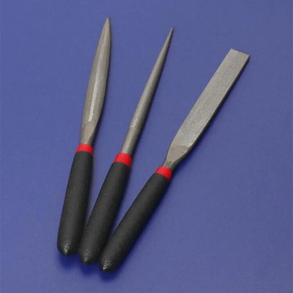 Set Hand Tool Small Steel Files Carpentry Tools Craft Needle Flat File 118mm Length Flat File Needle Filing Stone