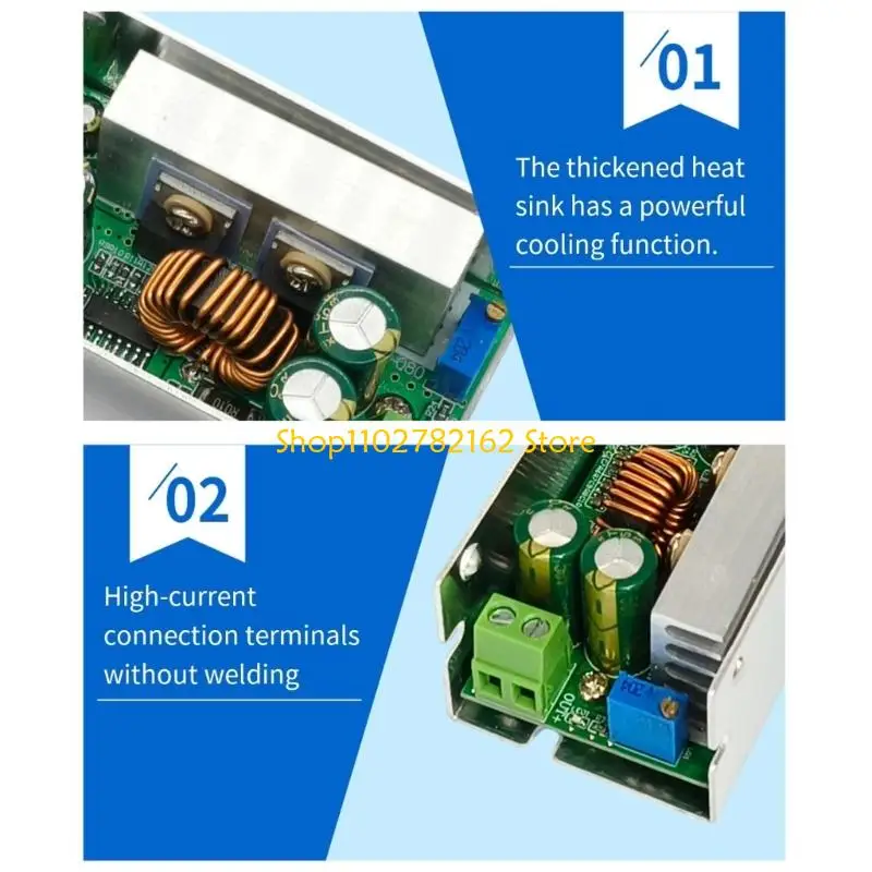 547B DC8V-60V to DC1V To 36V Current Adapter 200W High Current 15A With Aluminum Housing For Stable Power Supply