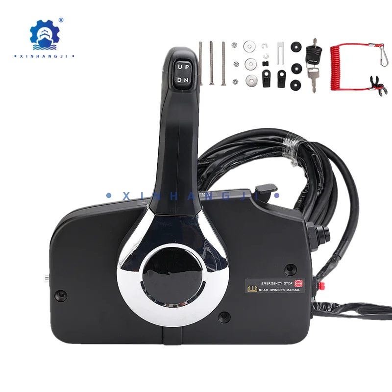 Remote Control Box 67200-93J61 Push to Open With 17FT cable harness for Suzuki Outboard Engine Parts  67200-93J61