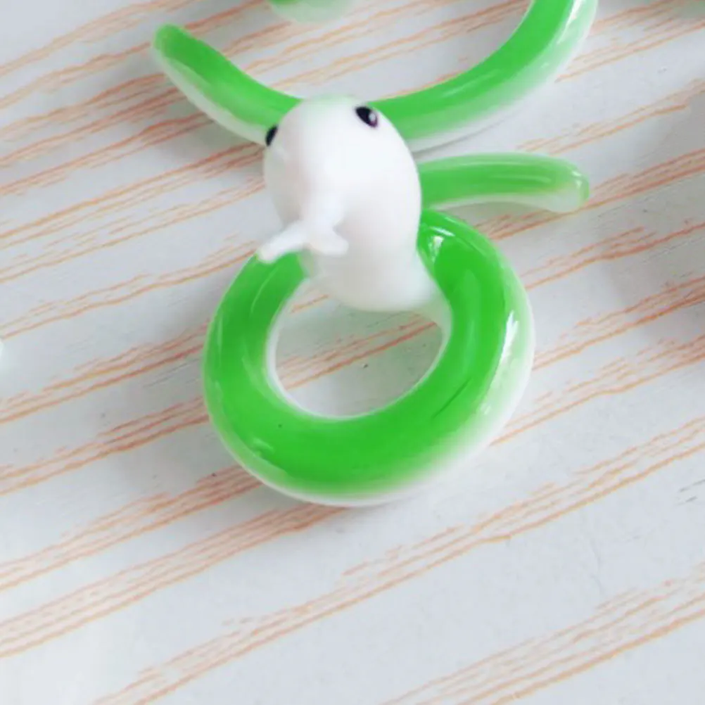 

Vintage Decor Crystal Snake Statue Glass Decoration Chinese New Year Light Green for 2025