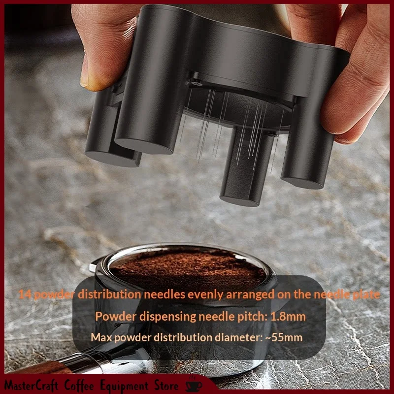 CERA Electric WDT Tool 58mm Automatic Rotating Needle Coffee Distributor Spreader Tool for Espresso Home Barista Gift In Stock