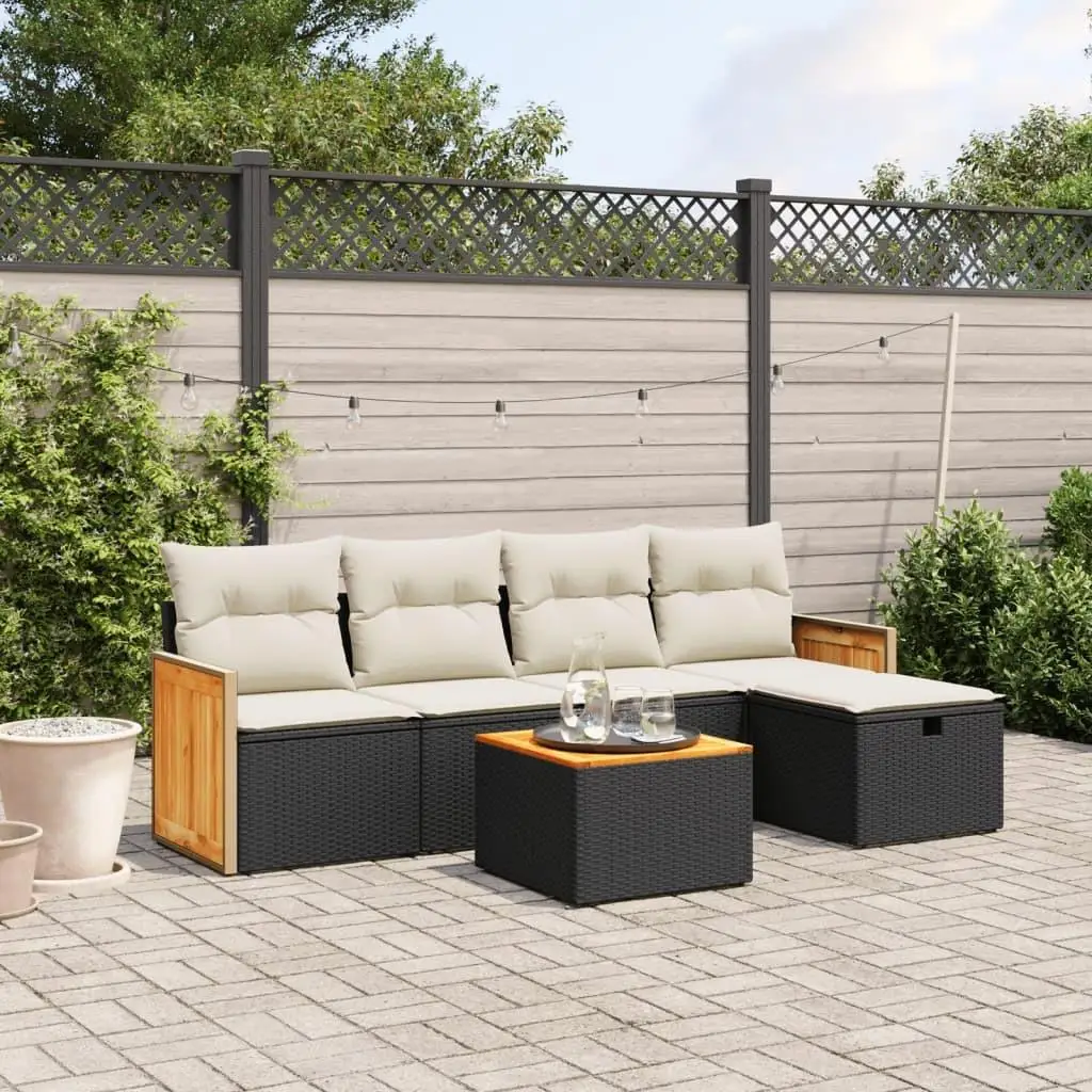

Comfortable Black PE Rattan Medium Modular Garden Sofa Set for Outdoor Patio Furniture