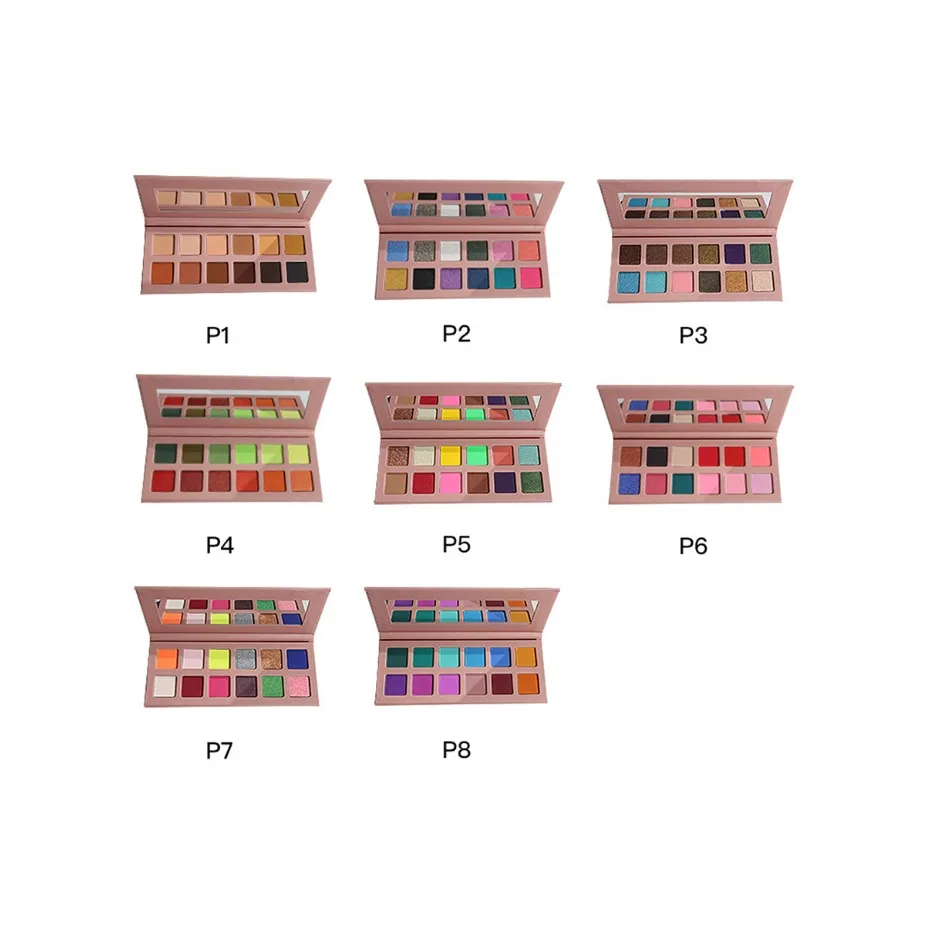 Paleta de sombras veganas de marca própria, 12 cores, glitter fosco, pó perolado, pigmentos de olhos nus, conjunto de paleta de maquiagem, cosméticos