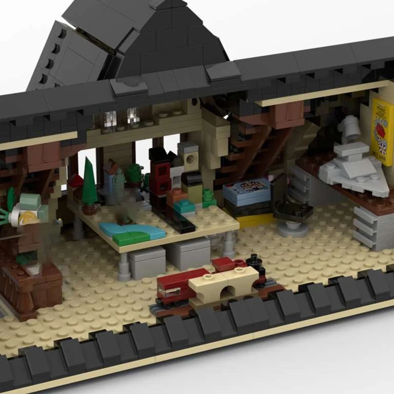 Street View Moc Baustein Modular Town House 'Print'n Copy' Gebäudemodell Technologie Ziegel DIY Montage Spielzeug Urlaub Geschenke