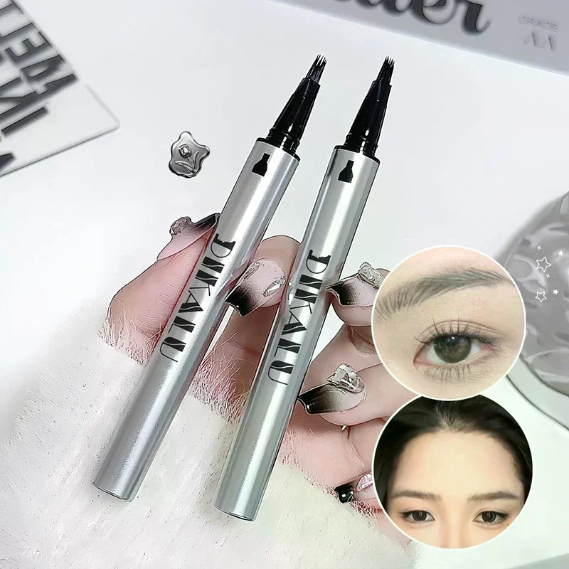 DIKALU Multi-forked Wild Eyebrow Pencil Nature Three-dimensional Hairline Pen Tattoo Brow Contour Pen Waterproof Eyebrow Makeup