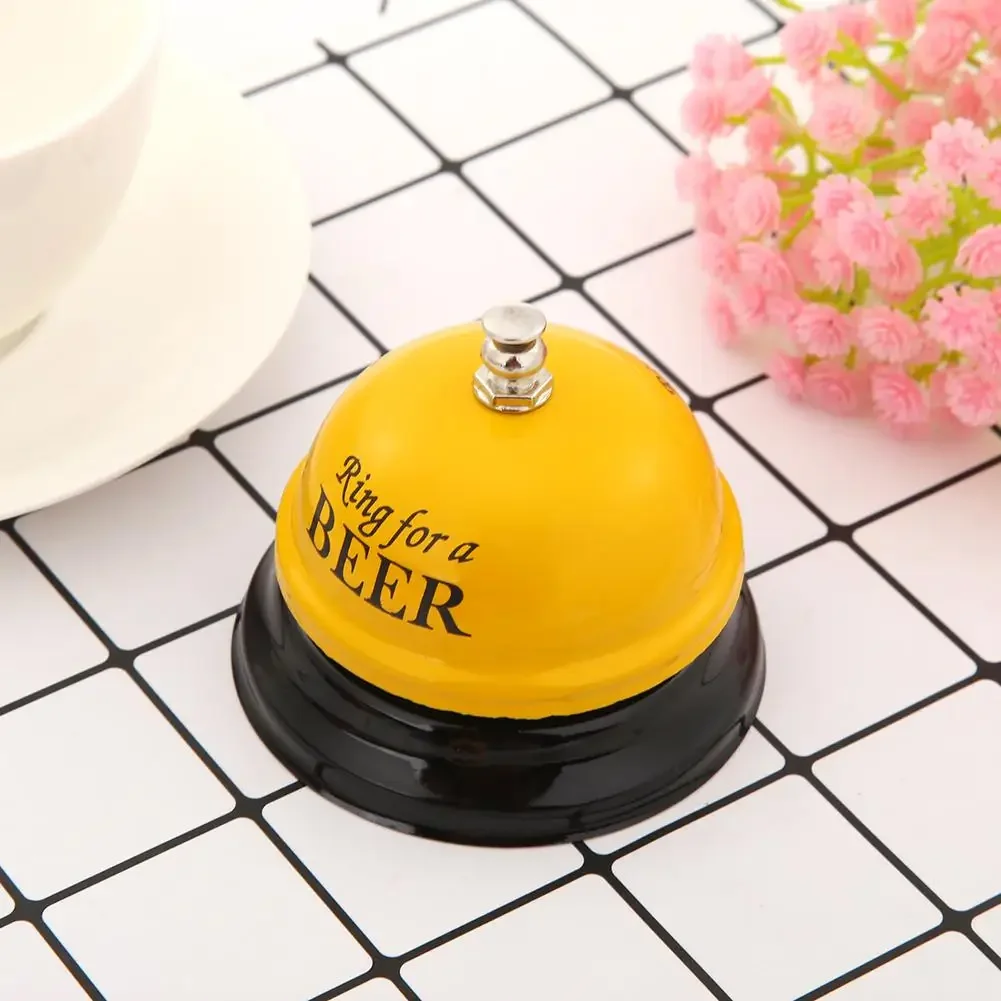 Practical Restaurant Timer Hotel Counter Desk Bell Ring Bar Service Call Bell for Bar Hotel Restaurant Yellow/Pink/Coffee