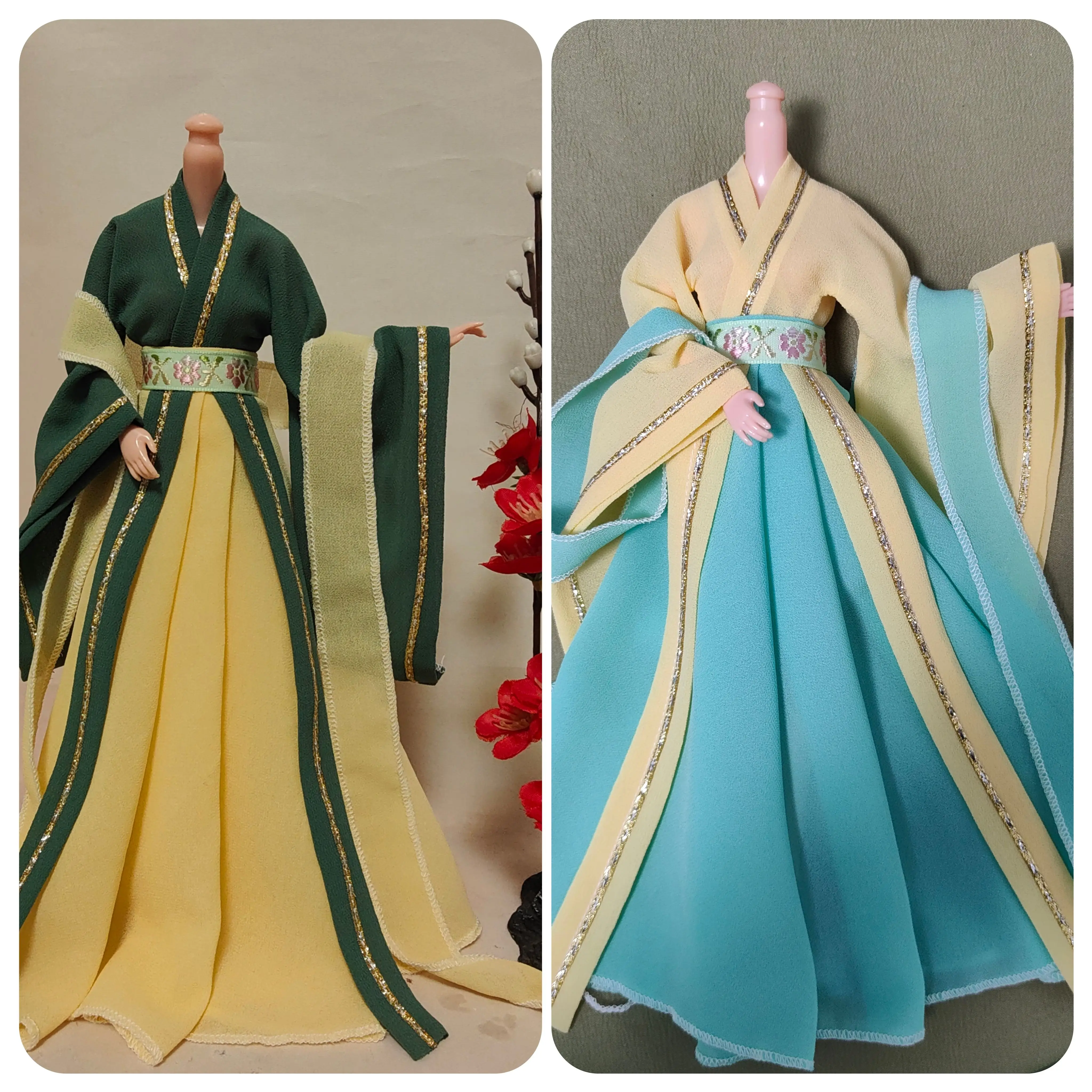 1/6 Scale Figure Doll BJD Clothes Ancient Costume Hanfu Robe Fairy Dress For BJD/SD YOSD Blyth Barbi OB27 Accessories A2143