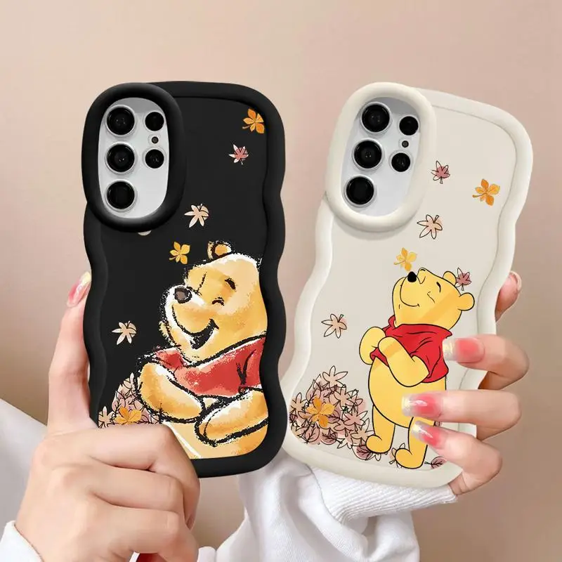 Disney Winnie The Pooh Phone Case for Samsung Galaxy  S21 S22 S23 FE S24 Ultra A22 A23 A24 A25 A32 A33 A53 A52 A54 Waves Shell