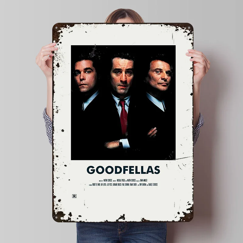 الفيلم البديل المعادن المشارك علامات معدنية جدار الفن الملصقات على جدار ديكور مخصص تين تسجيل للمنزل الديكور رجل الكهف الرجعية