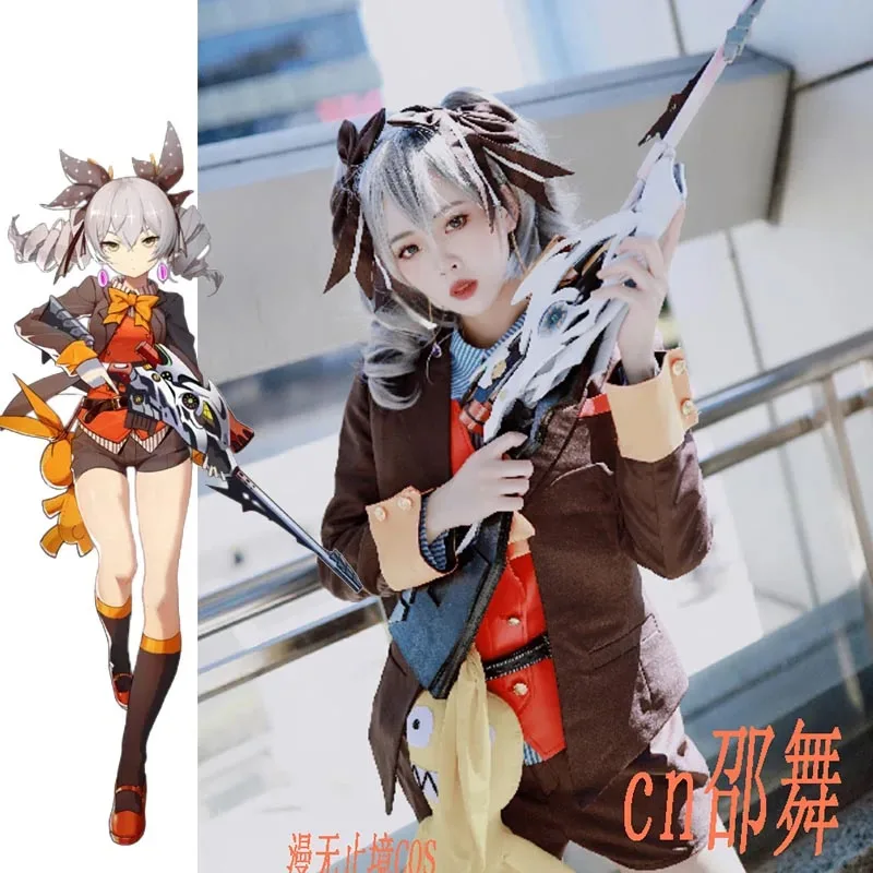 ชุดคอสเพลย์ Honkai Impact 3 Bronya Zaych ปี 2025 ชุดสูทขาสั้นพร้อมวิกผม ชุดยูนิฟอร์มฮาโลวีนสำหรับผู้หญิงและเด็กผู้หญิง Ful