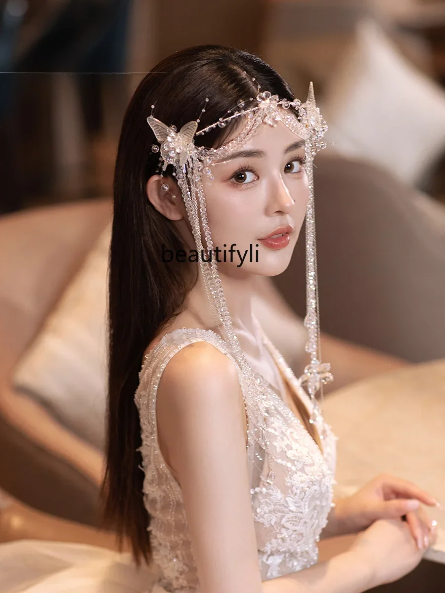 Artificial Crystal Headband Bridal Dress Banquet Trip Shoot Photographic Studio Modelling Follow-up Fashion Hair Accessories