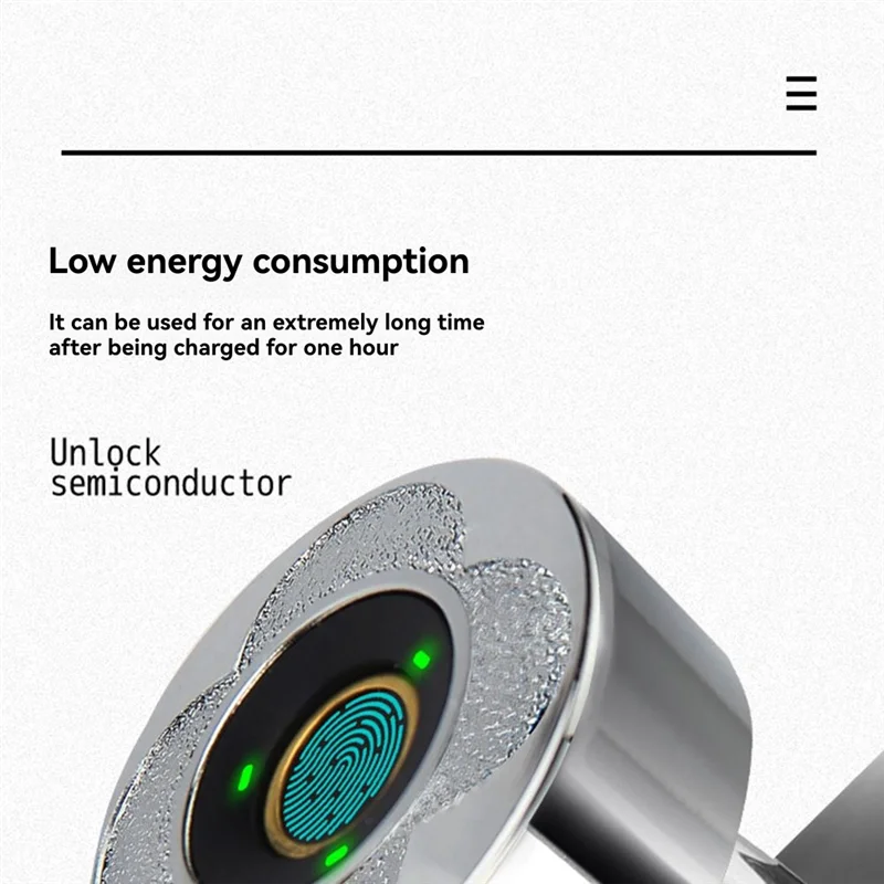 -A25M Fechadura de impressão digital de porta dupla sem perfuração Fechadura de porta biométrica Baixo consumo de energia com fechaduras de lâmpada tricolor