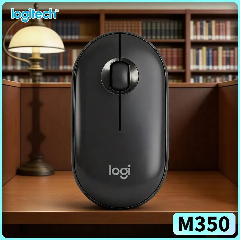 Ratón Inalámbrico Logitech M350 Pebble - Diseño Minimalista, Funcionamiento Silencioso, Batería de 18 Meses, Alcance de 10 m, Compatible con Windows y macOS