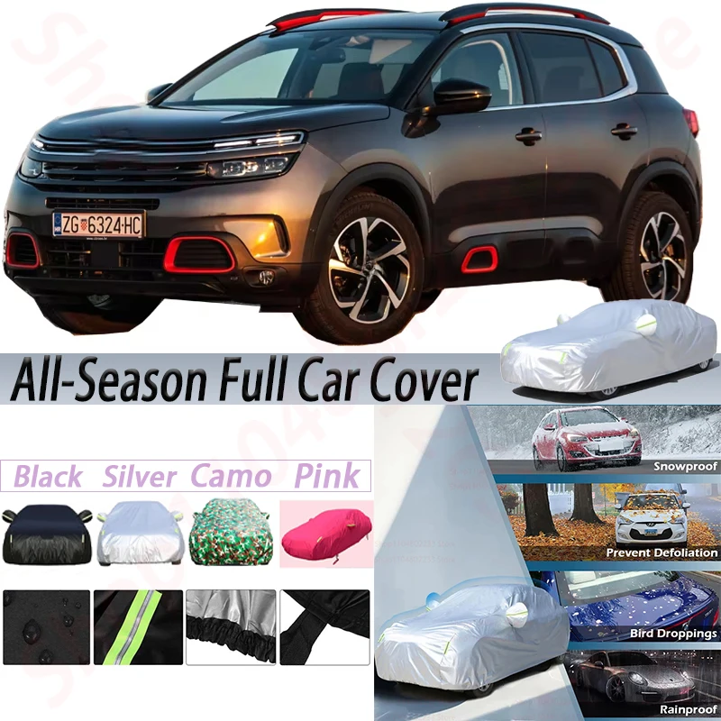 مقاوم للماء سيارة يغطي في الهواء الطلق SUV الشمس الثلوج المطر الجليد خدش منع يندبروف غطاء لسيتروين C5 Aircross 2017-2025 #1