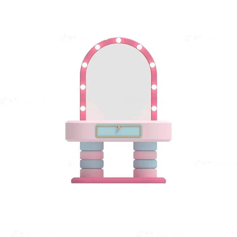 طاولة الزينة ذات الوجهين للأميرة، معدات اللعب الداخلية للأطفال، اللعب التفاعلي للفتيات #2