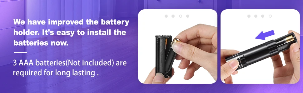 UV Flashlight 395-400nm Black Light Flashlight Ultraviolet Lamp UV Torch UV Light Detector for Pet Urine Stain Dry Stain