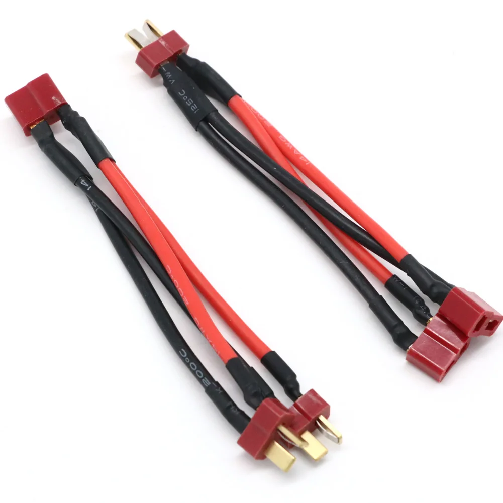 XT60 Parallel Battery Connector Male/Female Cable Dual Extension Y Splitter/ 3-Way 14AWG Silicone Wire for RC Battery Motor