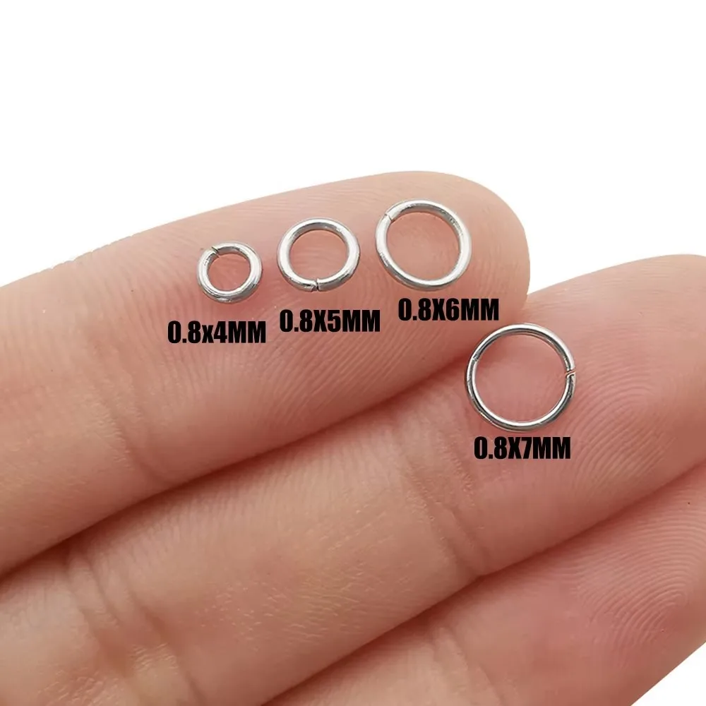 100 Stück Biegeringe aus Edelstahl, geteilte Ringverbinder für Halsketten, Armbänder, Zubehör, Schmuckherstellung – Detail 3