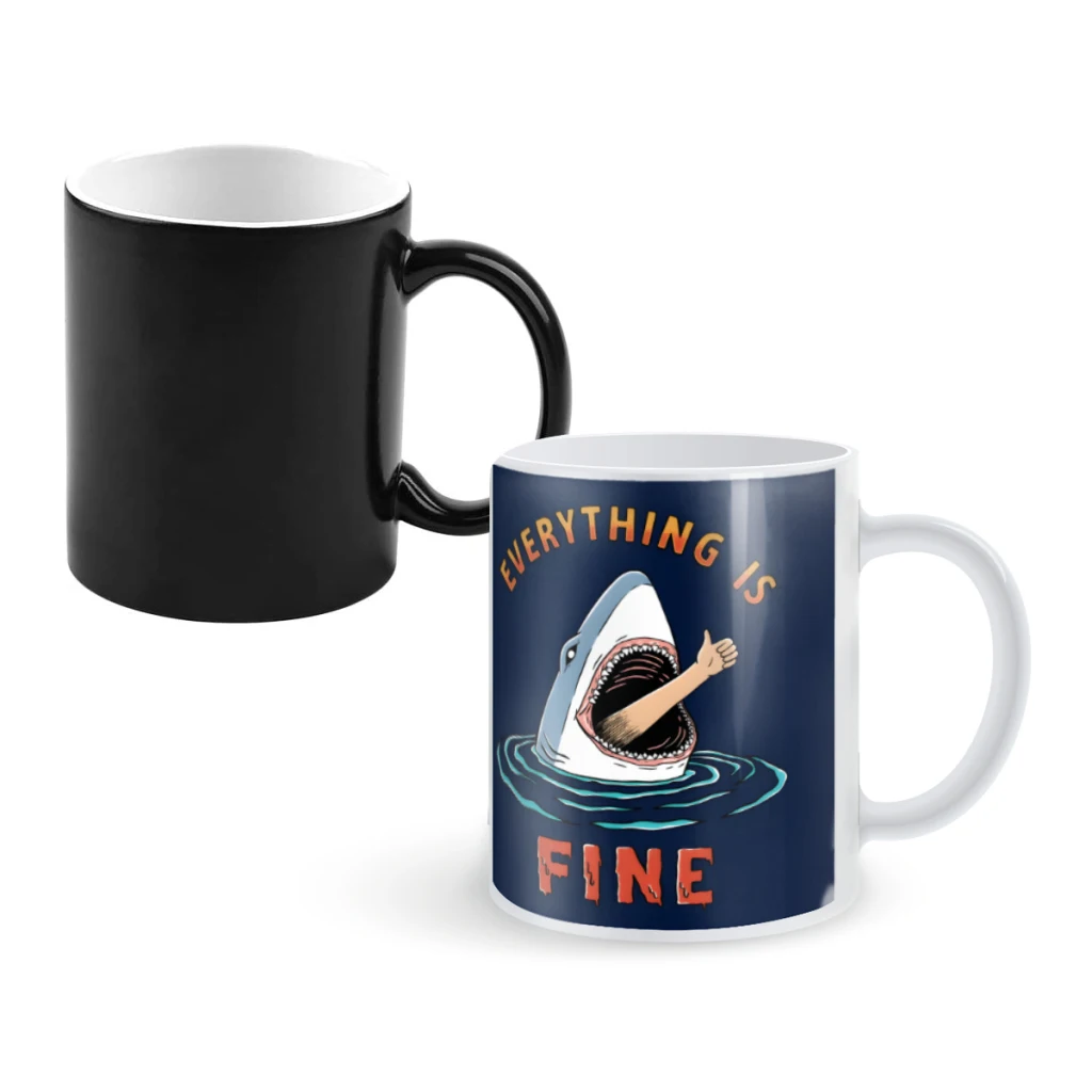 

Everything is FineCoffee Mugs And Mug Creative Color Change Tea Cup Ceramic Milk Cups Novelty Gifts