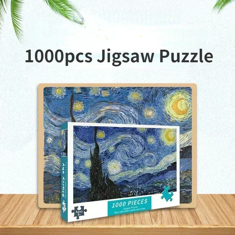 75*50CM Adult 1000 Pieces Paper Jigsaw Puzzle Lovely Cure High Difficulty Decompression Puzzles Birthday Gift  Educational Toys