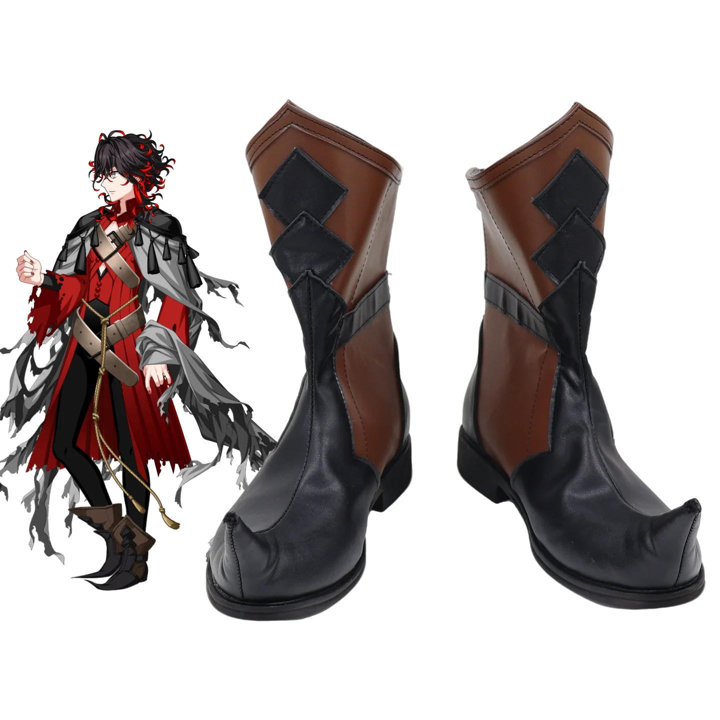 مصير/الطلب الكبير دانتي أليجيري ‌   أحذية كوسبلاي أحذية كرنفال الهالوين مصنوعة حسب الطلب بأي حجم