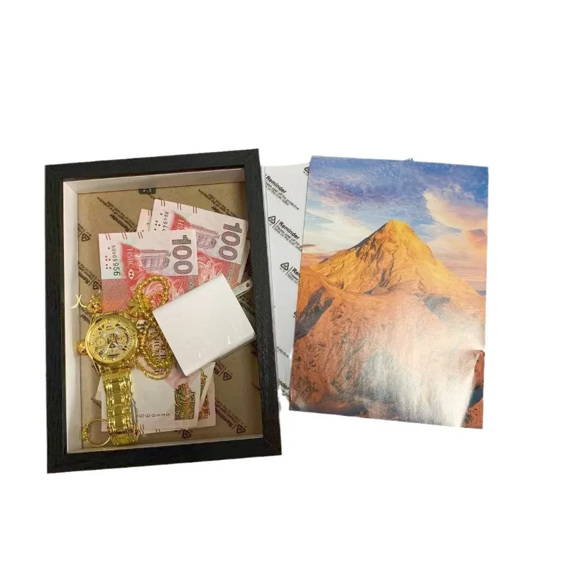 Anti-Theft Fake Picture Frame Storage Box Secret Compartment for Hiding Cash Jewelry Personal Valuables Disguised as Decor