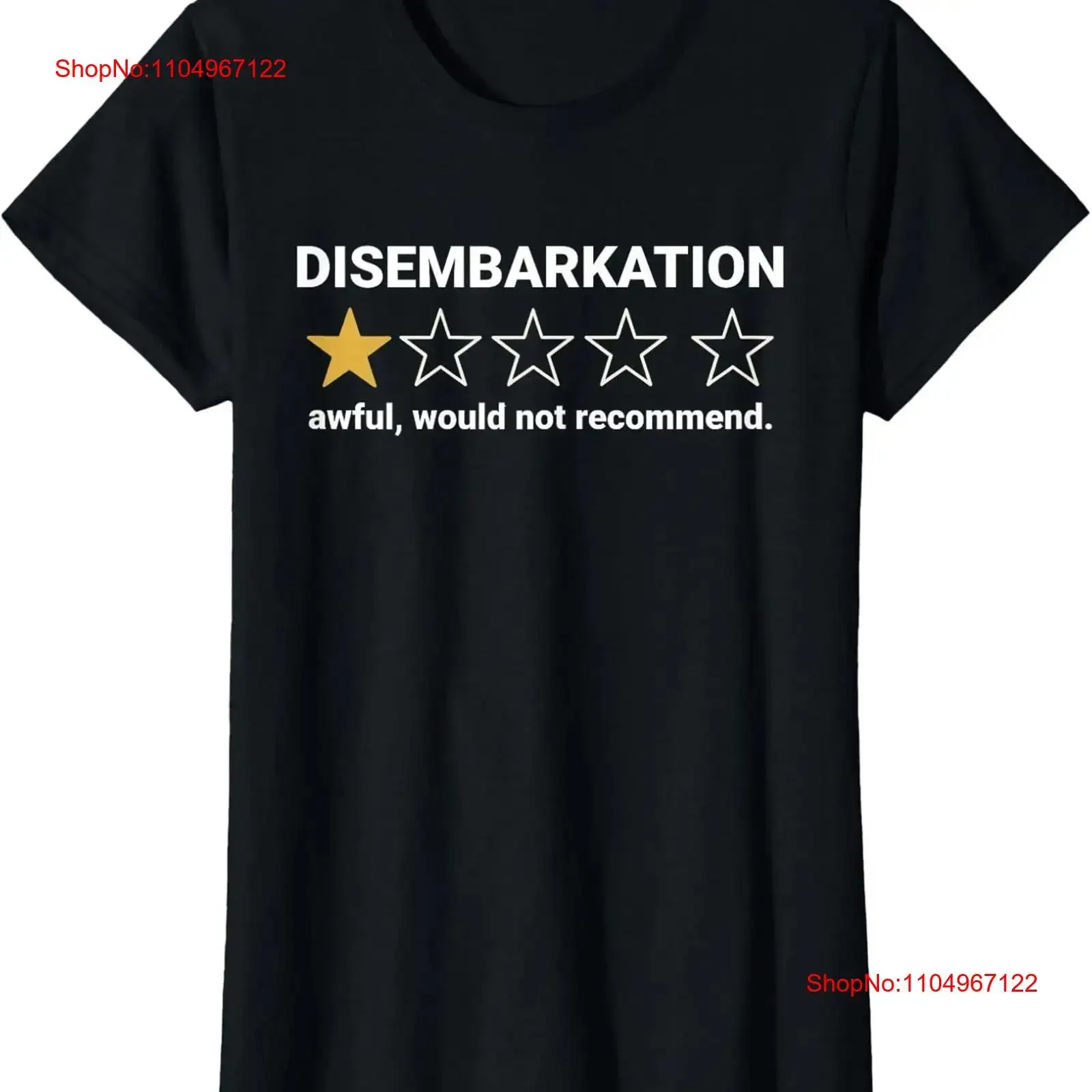 Disembarkation رهيبة لن يوصي مضحك السيدات Crewneck تي شيرت خمر غسلها تنفس أنيق مريح أوم