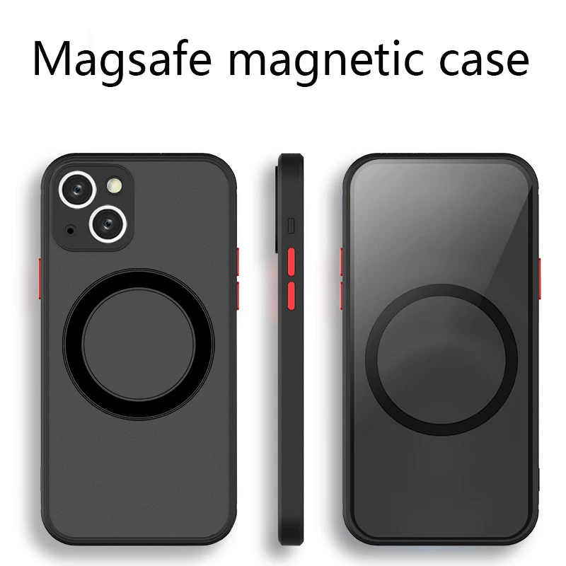 

Suitable For Iphone15ProMax Mobile Phone Case Magnetic Wireless Charging Skin Feel 13ProMax Apple 14 Protective Cover 12 11 Case