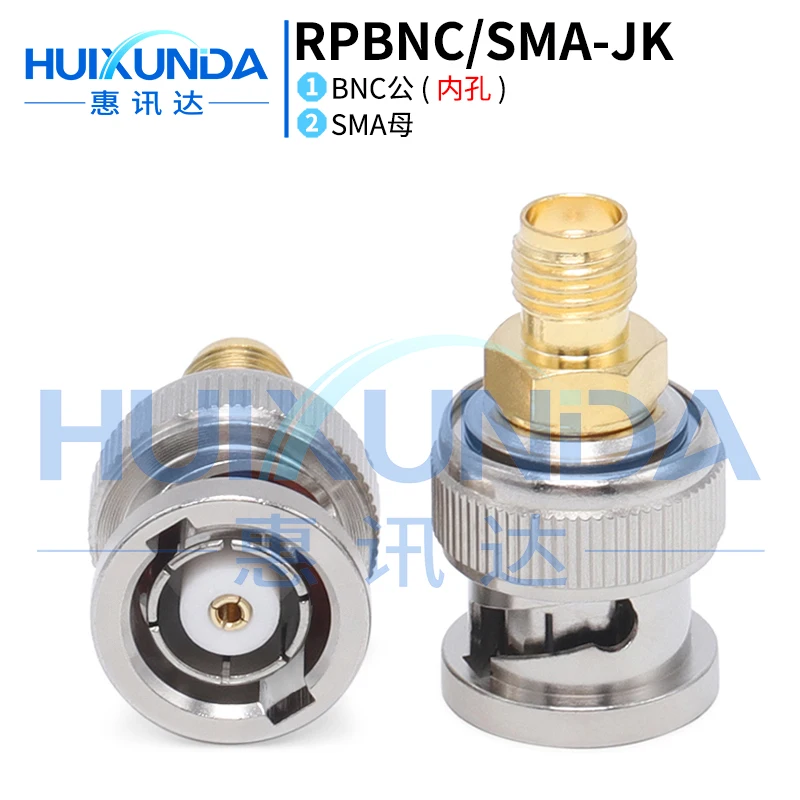 RPBNC/SMA-JK RPBNC Male to SMA Female BNC Inner Hole to SMA Female Inverse Connector