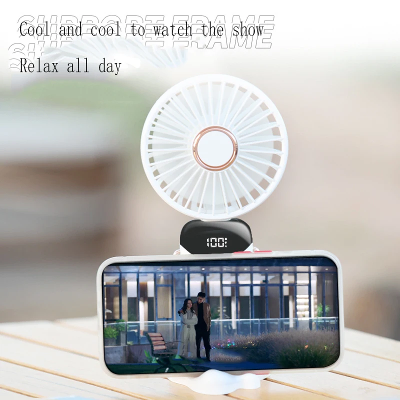 Mini Fan  1PC Folding small fan Neck Small electric fan Learn office bedroom Kitchen