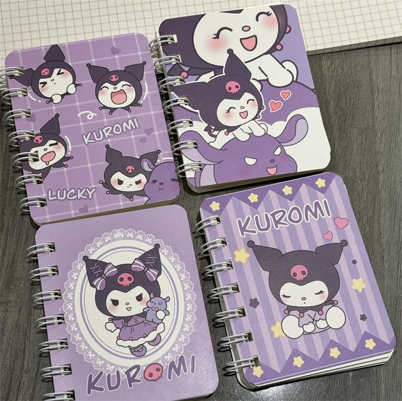 Sanrio Cinnamoroll Notebook Anime Figure Kuromi My Melody Pompompurin Notepad Cartoon Kawaii A7 Coil Book Learning Supplies