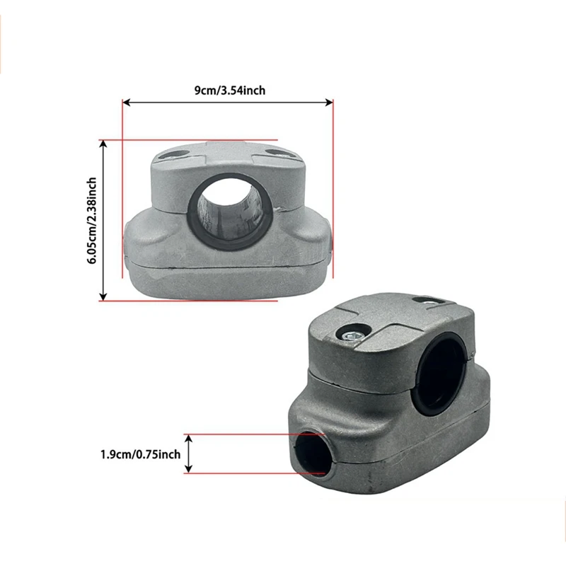 A03F Aluminum Handle Bracket Clamp 26/28mm for Grass Trimmer Brush Cutter Lawn Mower 60x90mm Spare Part
