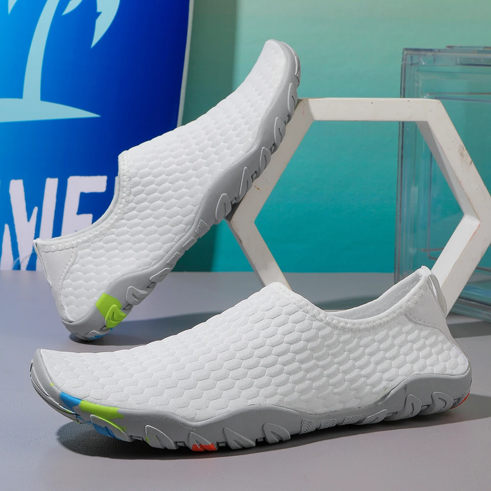 

Water Shoes Non Slip Barefoot Beach Shoes with Drainage Holes Swimming Shoes Breathable Slip On Trail Shoes for Water Activities
