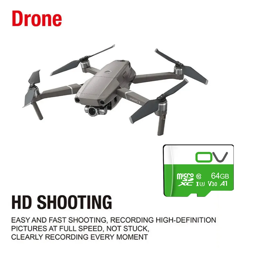 Ov Originele Echte Capaciteit Microsd Tf Kaart 128Gb 64Gb 32Gb 100Mbps Hoge Snelheid Voor Uav Rijden Recorder Camera A1 V30 C10 Sd Kaarten