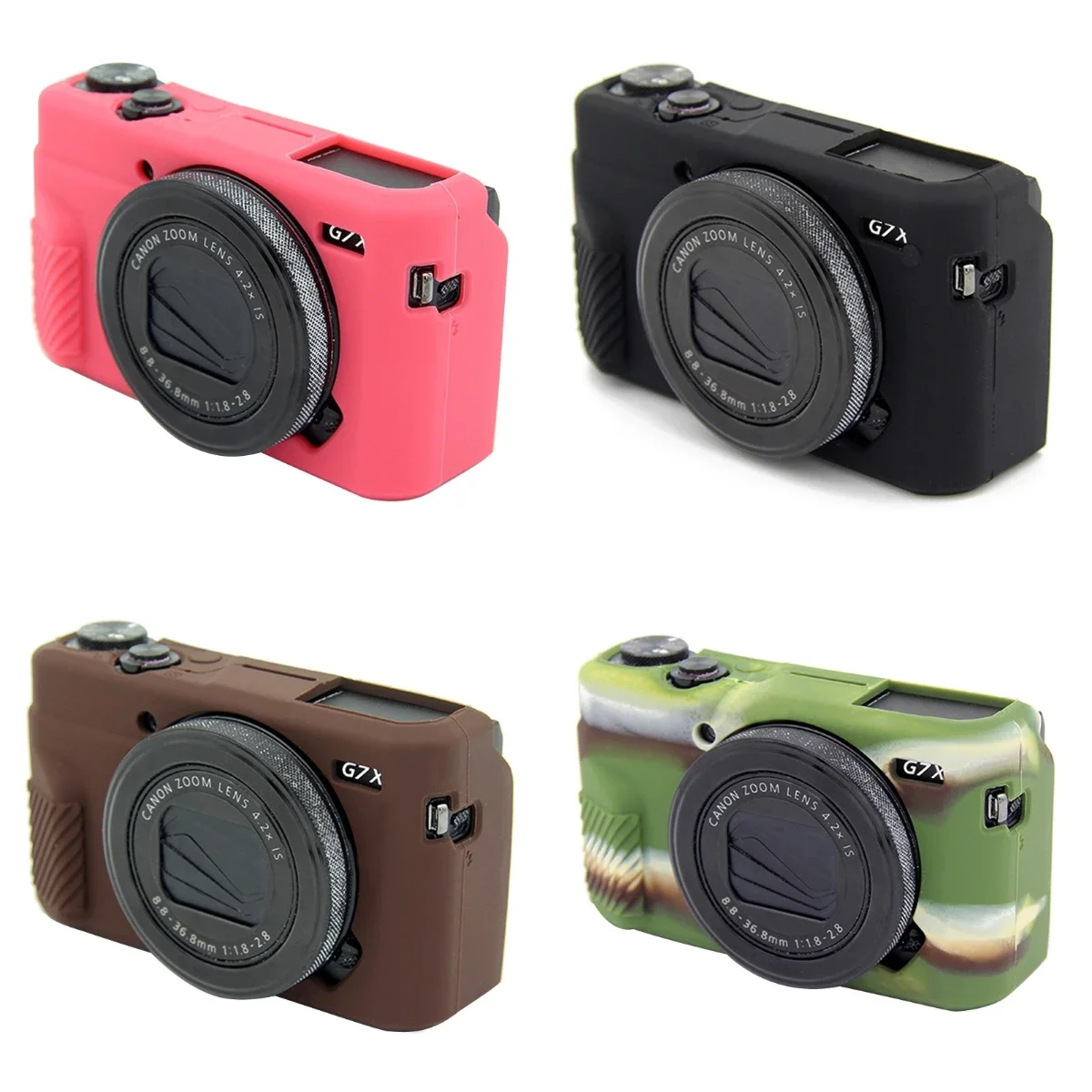 

For Canon G7XII Mark 2 III G7X3 Mark 3 - Scratch - Resistant Silicone Case Soft Silicone Armor Camera Bag Case