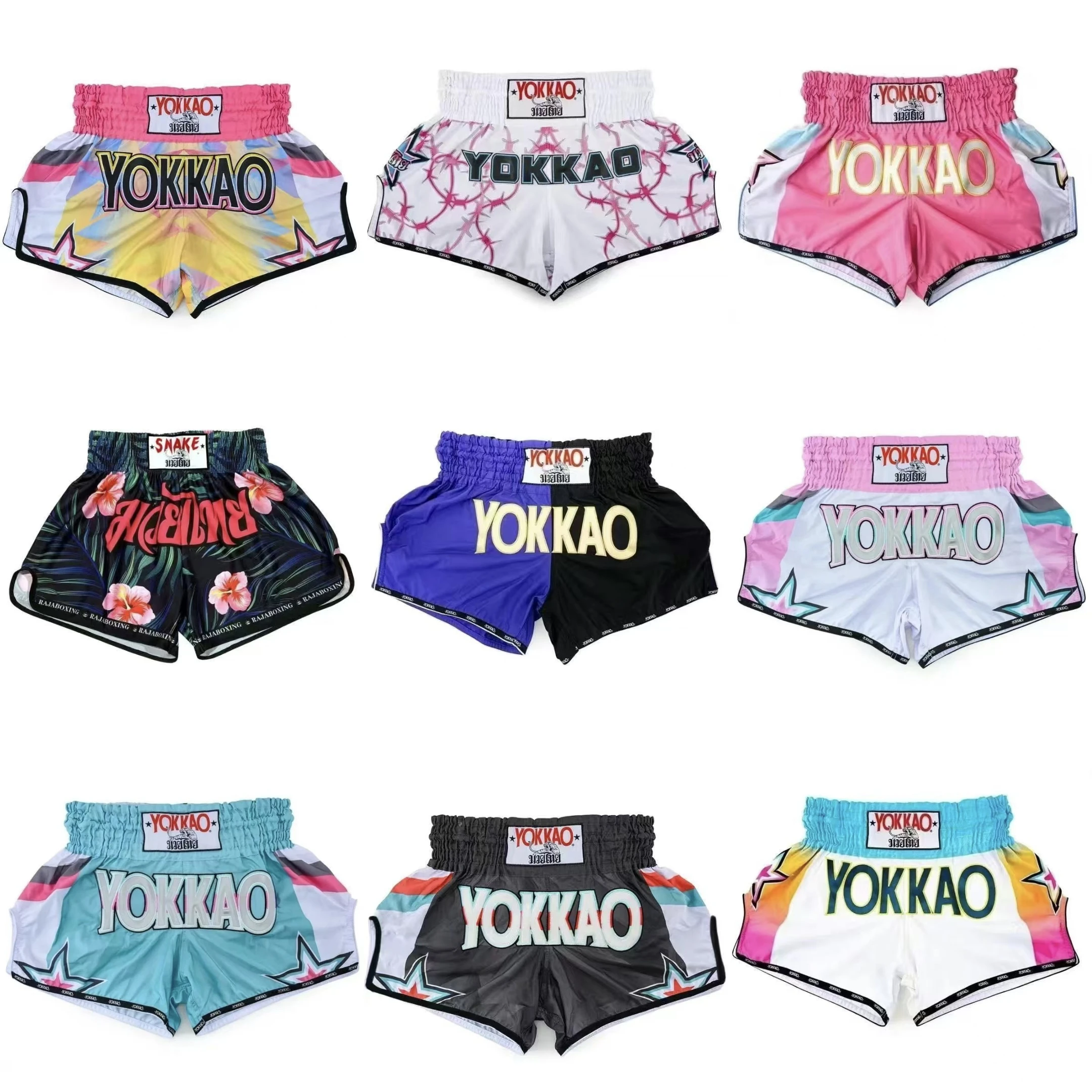 

YOKKAO Martial Arts orts Muay Thai Combat Sports Profional Boxing Sambo Pants for Men And Women Loose Fit Polyester Fiber